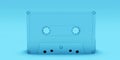 Blue cassette tape isolated on blue background Royalty Free Stock Photo