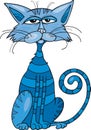 Blue cat Royalty Free Stock Photo