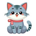 Cute and smile cat, doodle pet friend Royalty Free Stock Photo