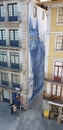 Blue cat mural in Porto Portugal