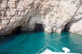 Blue caves in greece Royalty Free Stock Photo