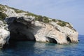 Blue caves in Zakynthos Royalty Free Stock Photo