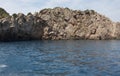 The blue caves, Zakynthos, Greece Royalty Free Stock Photo