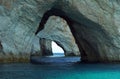 Blue caves, Zakynthos island Royalty Free Stock Photo