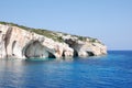 Blue Caves, Zakynthos island blue sea beach Greece Royalty Free Stock Photo