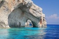 Blue caves on Zakynthos island, Greece Royalty Free Stock Photo
