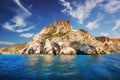 Blue caves, Zakynthos island Royalty Free Stock Photo