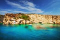 Blue caves, Zakynthos island Royalty Free Stock Photo