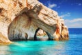 Blue caves, Zakynthos island Royalty Free Stock Photo