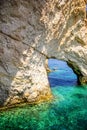 Blue caves on Zakynthos island, Greece. Royalty Free Stock Photo