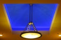 Blue ceiling lighting treatment