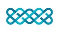 Blue Celtic Knot Interwoven Pattern Icon, vector design Generative AI Royalty Free Stock Photo