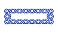 Blue Celtic Knot Rectangular Frame, vector design Generative AI Royalty Free Stock Photo