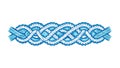 Blue Celtic Knotwork Horizontal Border, vector design Generative AI Royalty Free Stock Photo