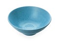 Blue ceramic bowl, Empty bowl isolated on white background with clipping path, Side view Royalty Free Stock Photo