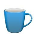 Ceramic mug isolated - blue Royalty Free Stock Photo