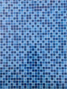 Blue ceramic tile mosaic in swimming pool Royalty Free Stock Photo