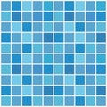 Blue ceramic tile mosaic in swimming pool. Vector illustration.