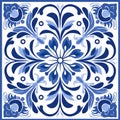 Blue ceramic tile pattern Royalty Free Stock Photo