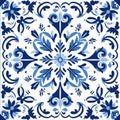 Blue ceramic tile pattern Royalty Free Stock Photo