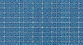 Blue ceramic tiles featuring intricate, symmetrical Islamic geometric patterns an Royalty Free Stock Photo