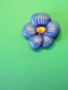 Blue ceramics flower