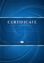 Blue Certificate / Diploma background (template) Royalty Free Stock Photo