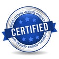 Blue Certified Badge Stamp