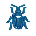 Blue Chafer beetle icon isolated on transparent background.