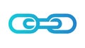 Blue Chain Link Connection Vector Icon, vector design Generative AI Royalty Free Stock Photo