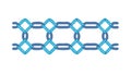 Blue Chain Link Fence Pattern Vector, vector design Generative AI Royalty Free Stock Photo