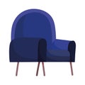 Blue chair furniture comfort isolated design white background Royalty Free Stock Photo