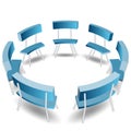 Blue Chairs Circle