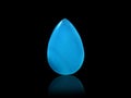 Blue Chalcedony on a Black Background