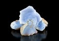 Blue Chalcedony Ring And Rough Royalty Free Stock Photo