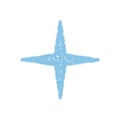Blue Chalk Sketch Star Burst Icon Royalty Free Stock Photo