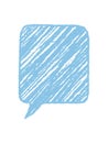 Blue Chalk Speech Balloon With Scribble Royalty Free Stock Photo