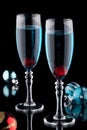Blue Champagne Cocktail Royalty Free Stock Photo