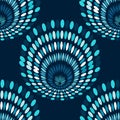 Blue chandelier vintage abstract background seamless pattern