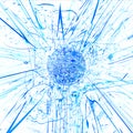 Blue Chaos, abstract background. Royalty Free Stock Photo