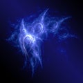 Blue chaos rays space Royalty Free Stock Photo