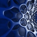 Blue chaotic abstract smooth pattern wall sci-fi background