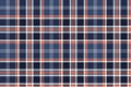 Blue check fabric texture pixel seamless pattern Royalty Free Stock Photo
