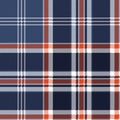 Blue check fabric texture pixel seamless pattern