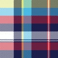 Blue check pixel fabric texture seamless pattern Royalty Free Stock Photo