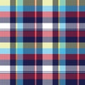 Blue check pixel fabric texture seamless pattern Royalty Free Stock Photo