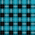 Blue check plaid tartan seamless pattern. Blue and black tartan plaid. Trendy Scottish cage textile pattern. eps10