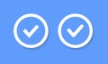 Blue Check, Verified Badge Profile Icon Sign Symbol Vector