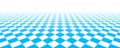 Blue checkerboard floor fading in perspective. Pool checkered tile pattern background. Vintage empty bath room checker Royalty Free Stock Photo