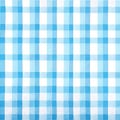 Blue checkered tablecloth texture background with copy space for text. Generative AI Generative AI Royalty Free Stock Photo